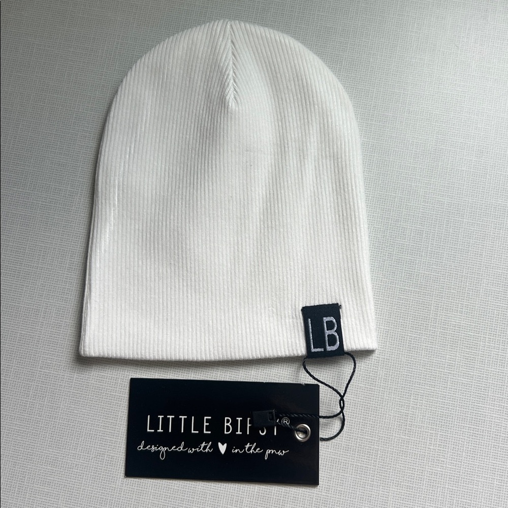 Little Bipsy Classic White Knit Beanie - Picture 2 of 2
